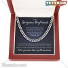 Valentine Necklace For Boyfriend, To My Gorgeous Boy Friend, I Love You More Than You’ll Ever Know