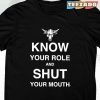 Know Your Role Shirt Minimalist The Rock Shirt