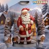 Ugly Sweater Christmas Shirt Graphic Santa Claus Daily Fashion Casual Men’s 3D Effect Hoodie Christmas Vacation Going Out Sweatshirts Sky Blue Crew Neck Print Spring & Fall Designer